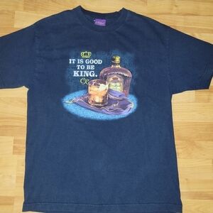Crown Royal Navy Blue Large tshirt "IT IS GOOD TO BE KING"